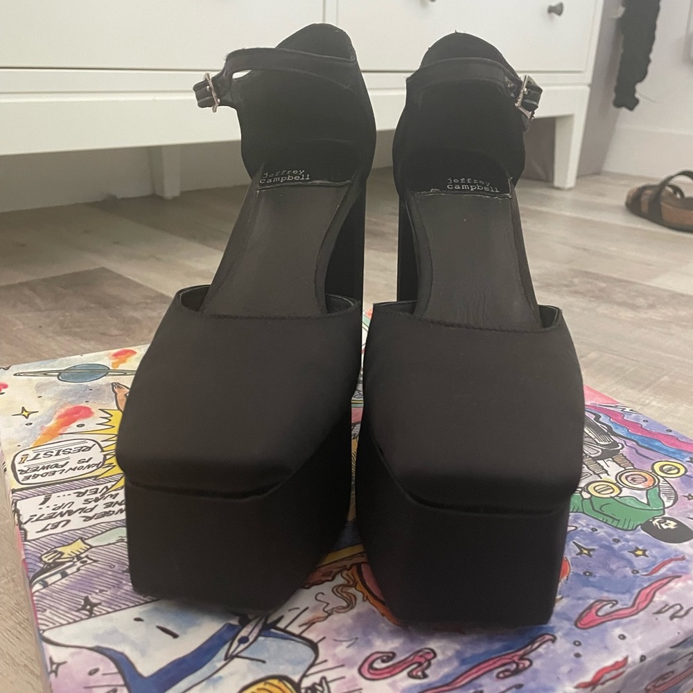 Jeffrey Campbell OVER N OUT Heels in Black